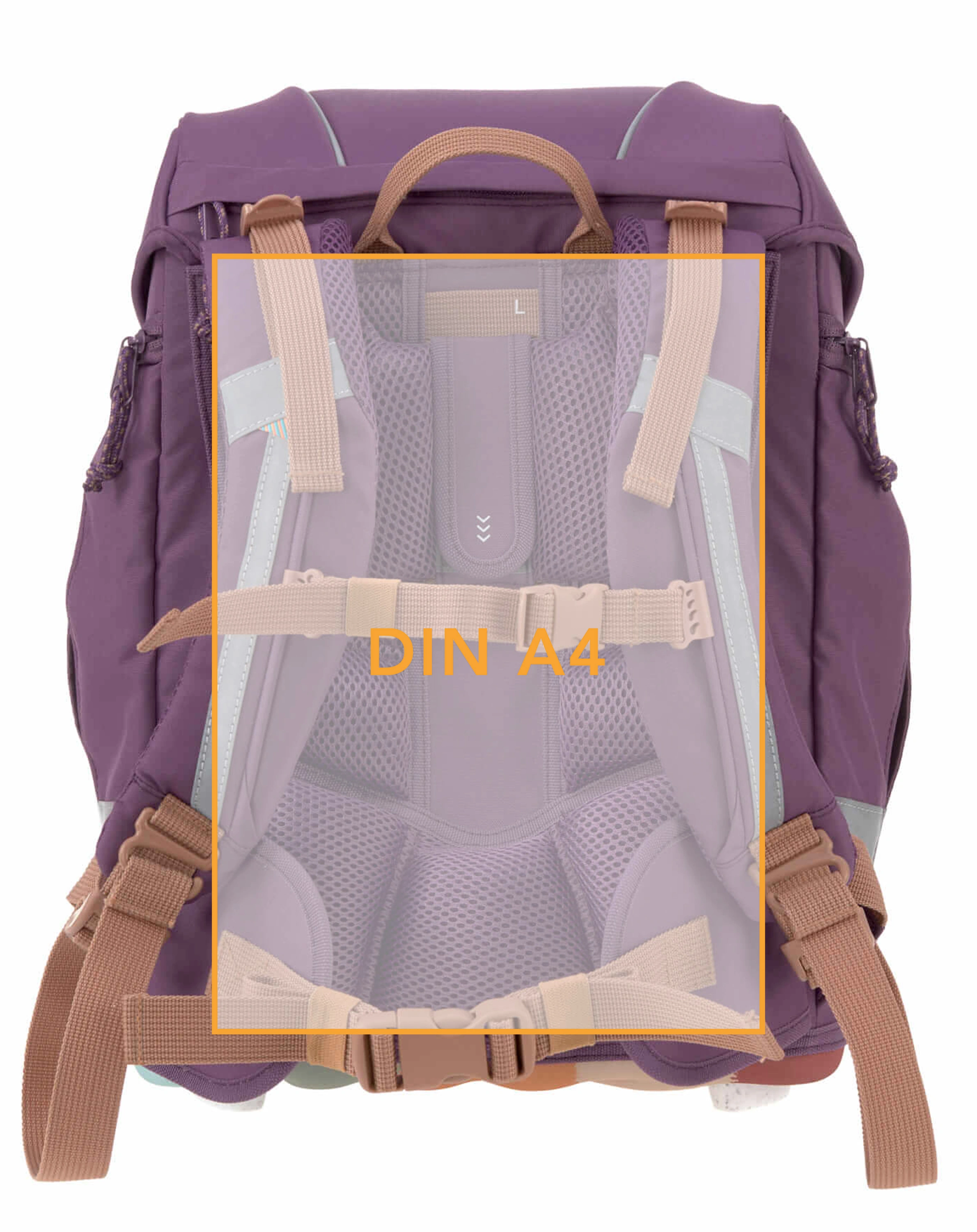 Schulranzen-Set BOXY UNIQUE (30x25x42) 7-teilig in purple