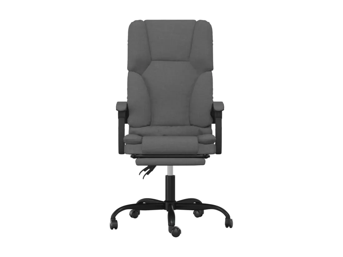 Fauteuil de massage inclinable de bureau Gris foncé Tissu