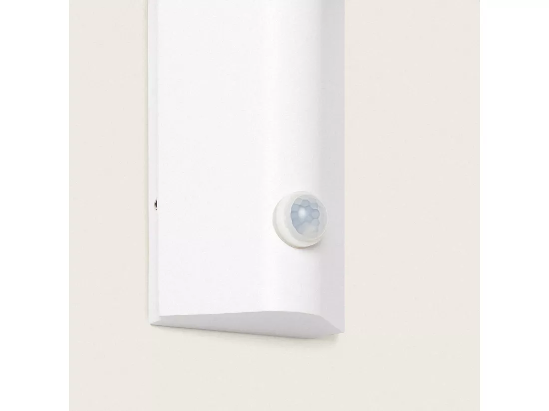 Applique Murale Extérieure LED 12W Aluminium avec Détecteur de Mouvement PIR Abel 2 Spots Blanc