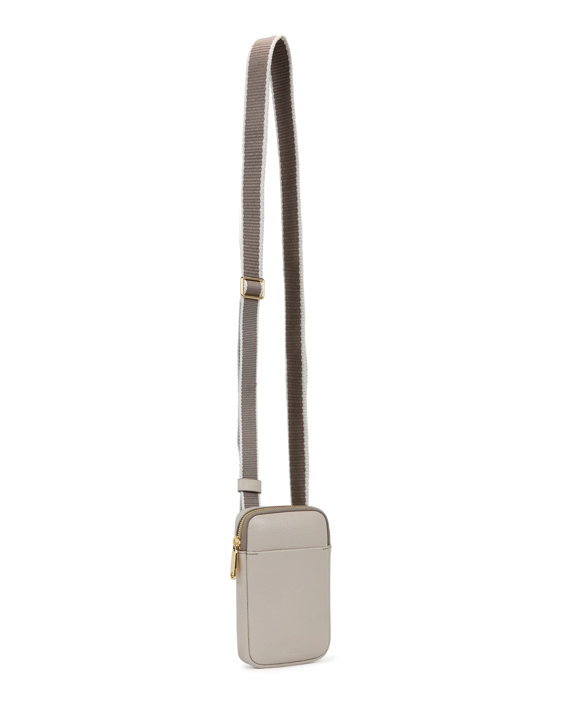 ECCO Phone Carry Handytasche aus Leder Beige 19X11X3 cm