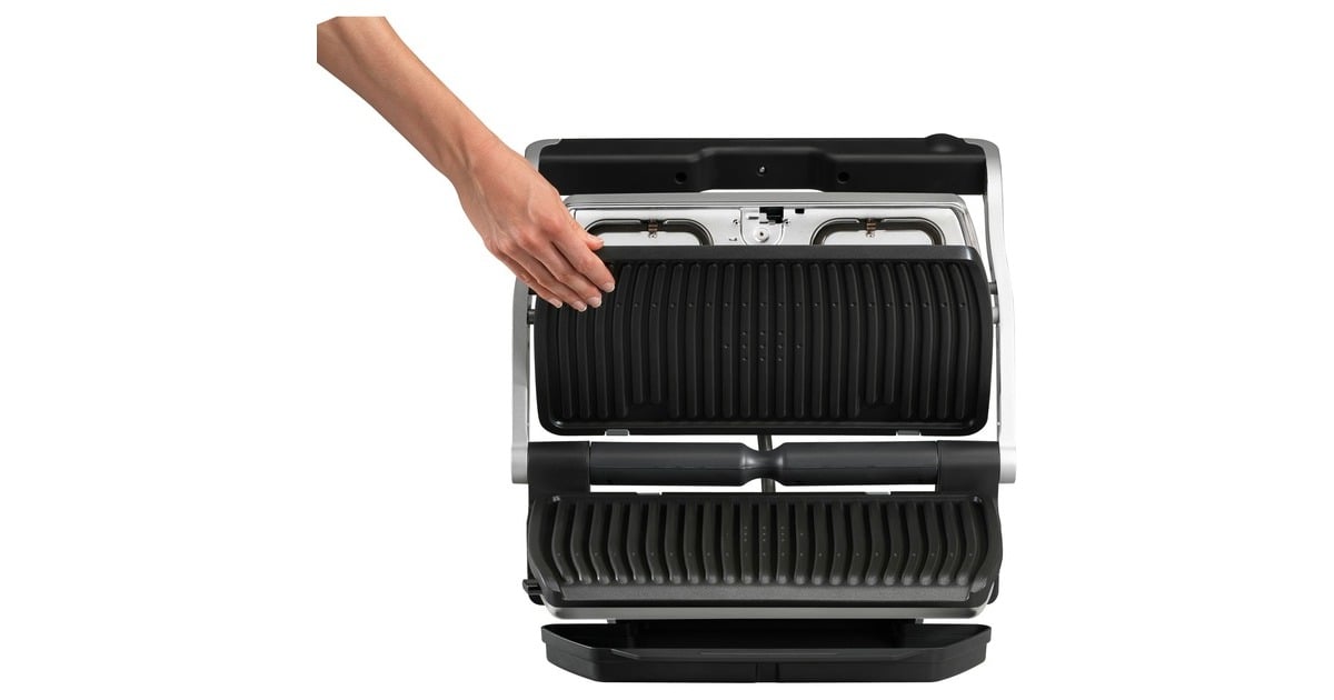 TefalOptiGrill+ XL GC724D contactgrill  (Geborsteld rvs/zwart)