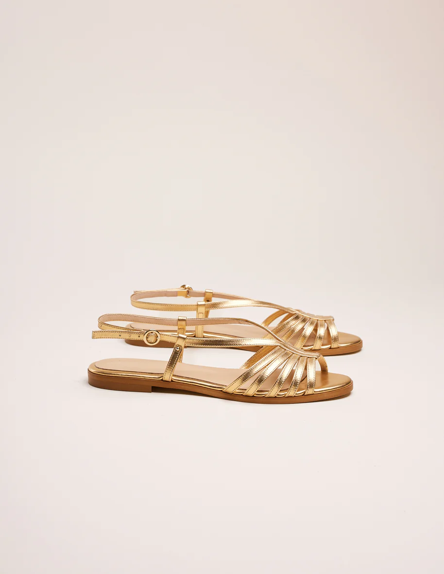 Sandales Ninon B - Cuir doré