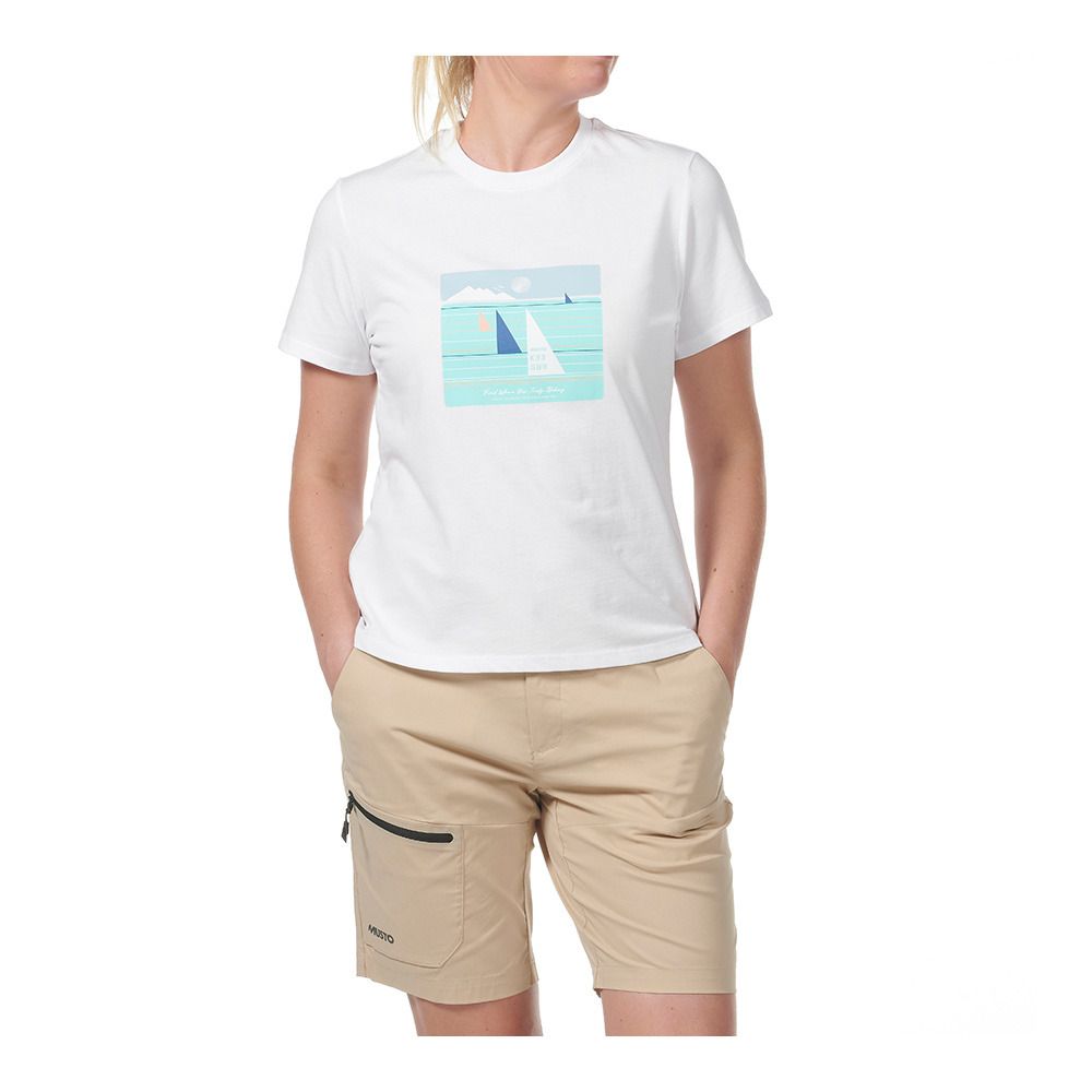 Musto MARINA GRAPHIC 2.0 - Tee-shirt Femme white