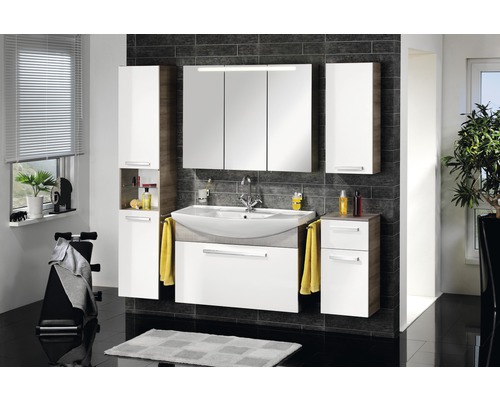 FACKELMANN Half-inbouwwastafel Serie A-Vero 102 cm wit