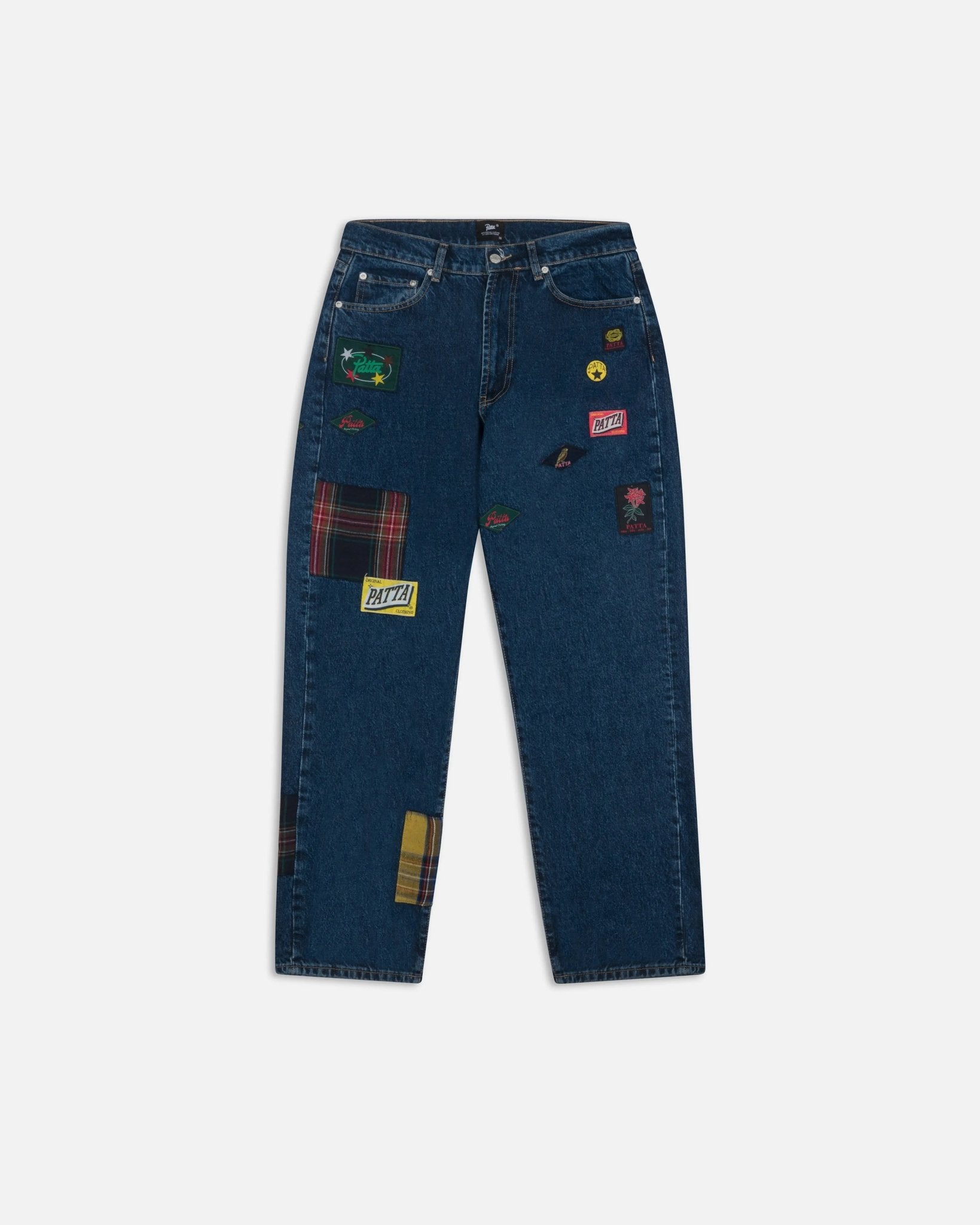 Patta Whole Lotta Labels Denim Pants (Blue Denim)