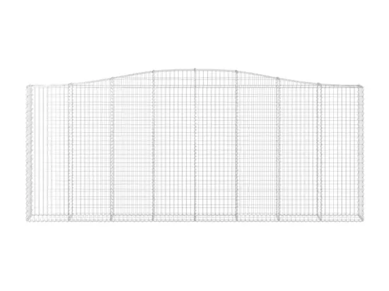 Paniers à gabions arqués 7 pcs 400x30x160-180 Fer galvanisé