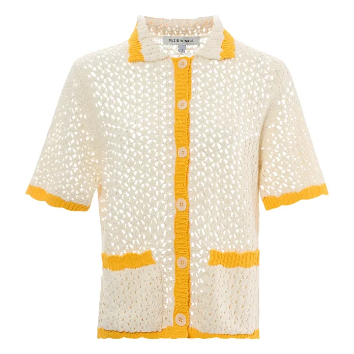 Suzie Winkle Gilet Pongo Yuzu Coton Recyclé | Blanc