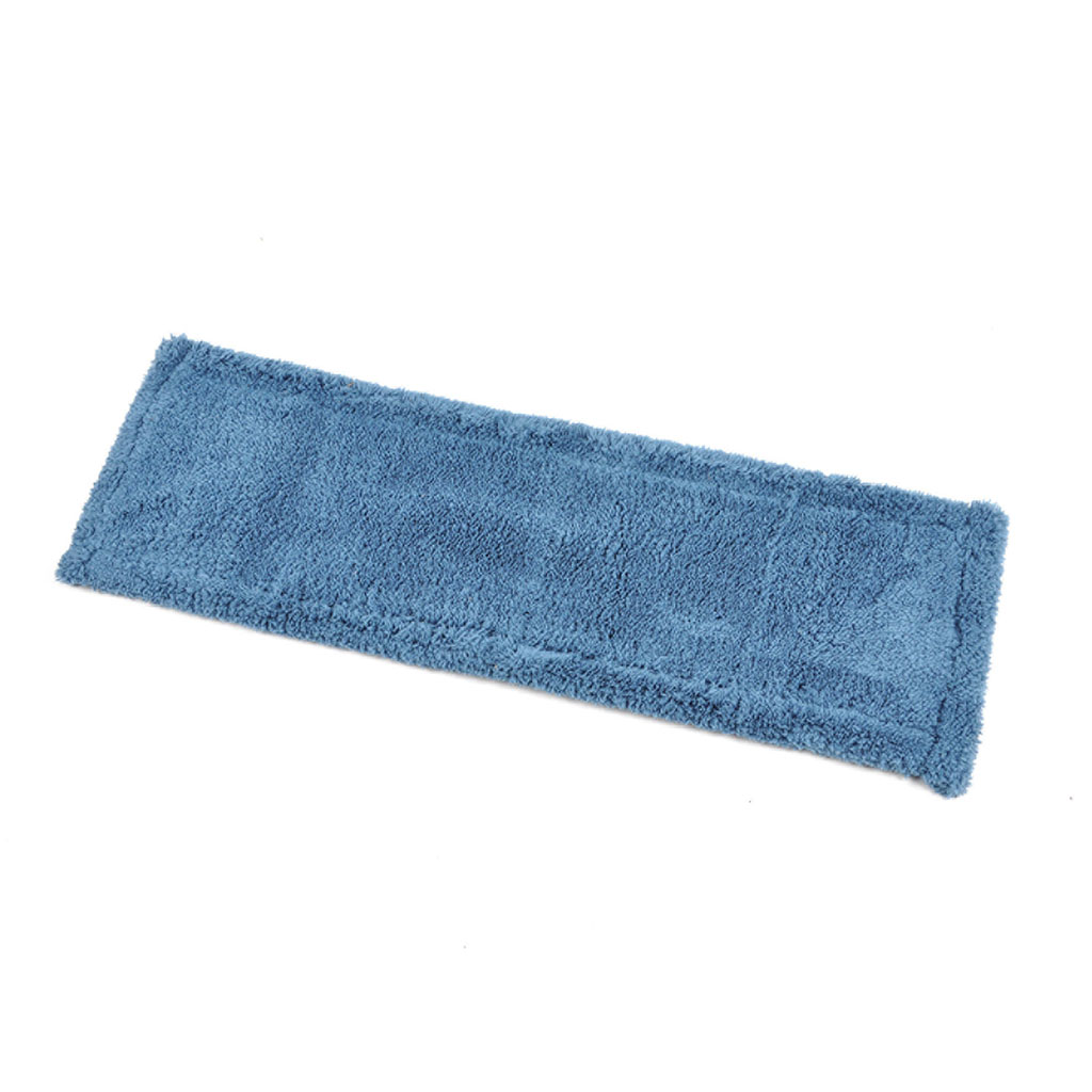 Frange de rechange microfibre bleue pour balai plat 12x42cm
