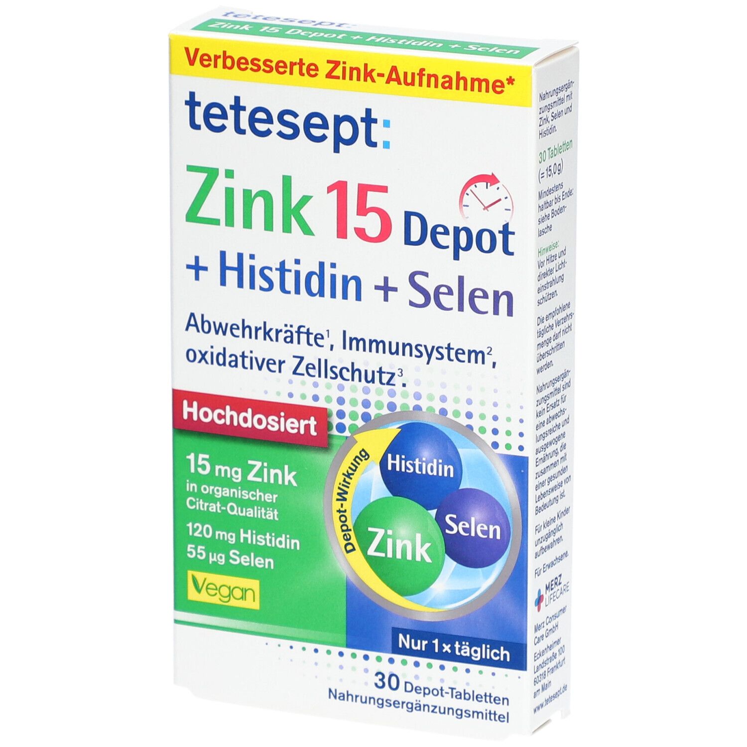 tetesept® Zink 15 Depot + Histidin + Selen