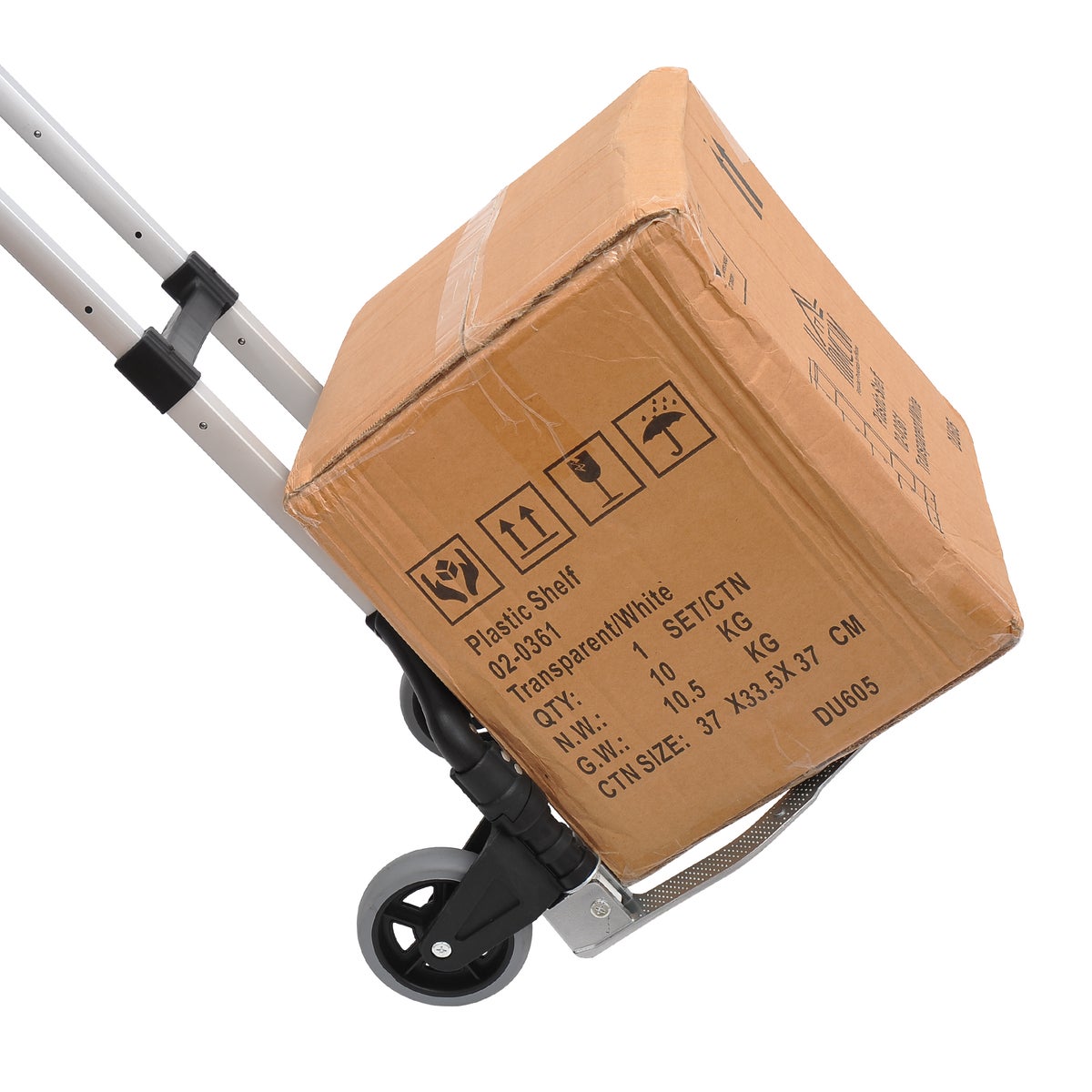 HOMCOM Aluminium Opvouwbare Handwagen, Stapelwagen, Max. Draagvermogen 70 kg