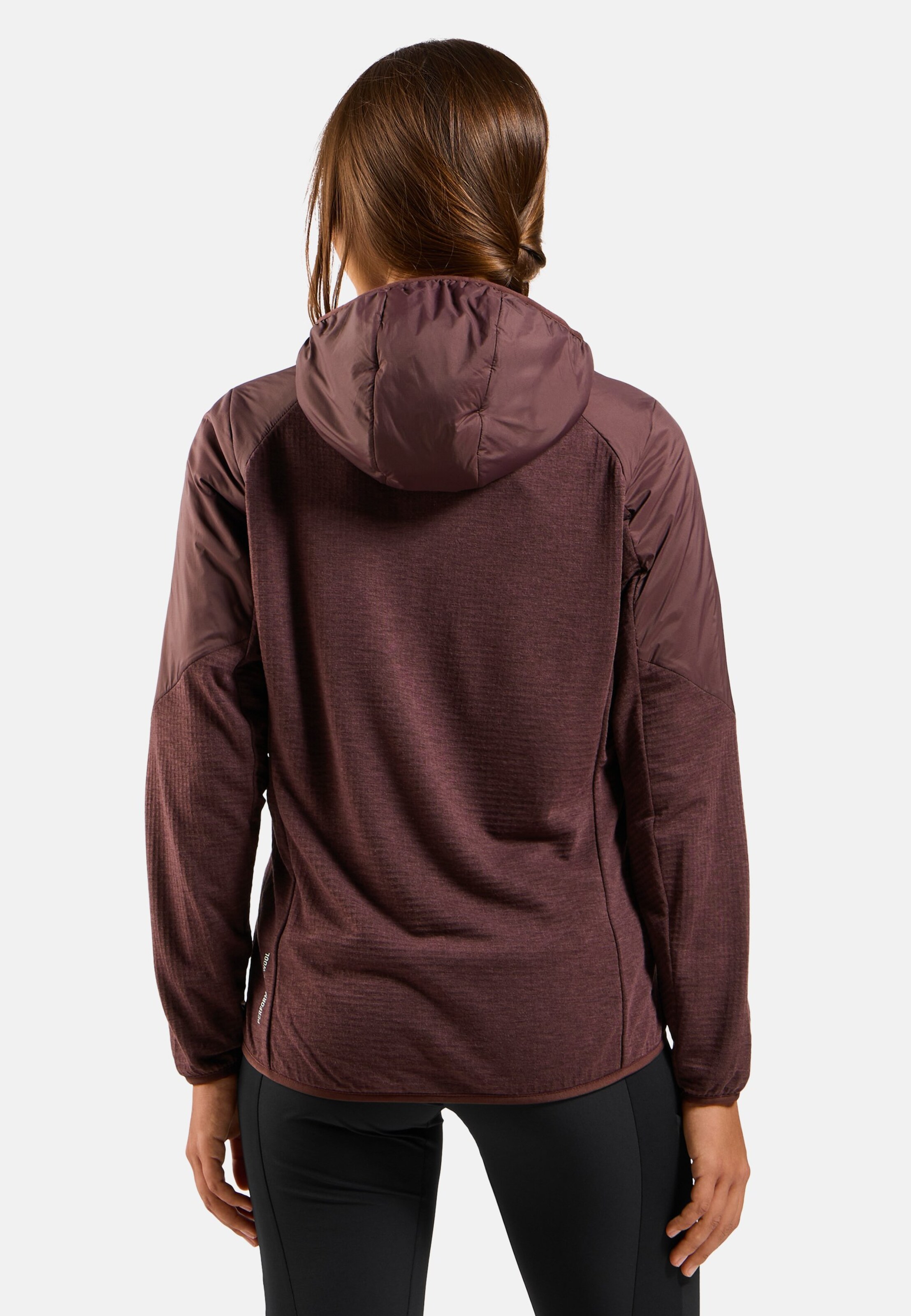 Isolierte Ascent Hybridjacke mit Wolle in fudge