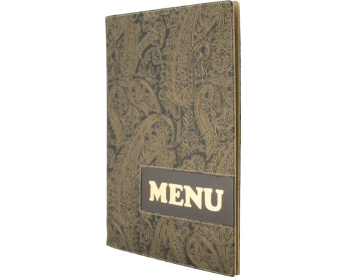 Menuontwerp Paisleymenu DIN A4