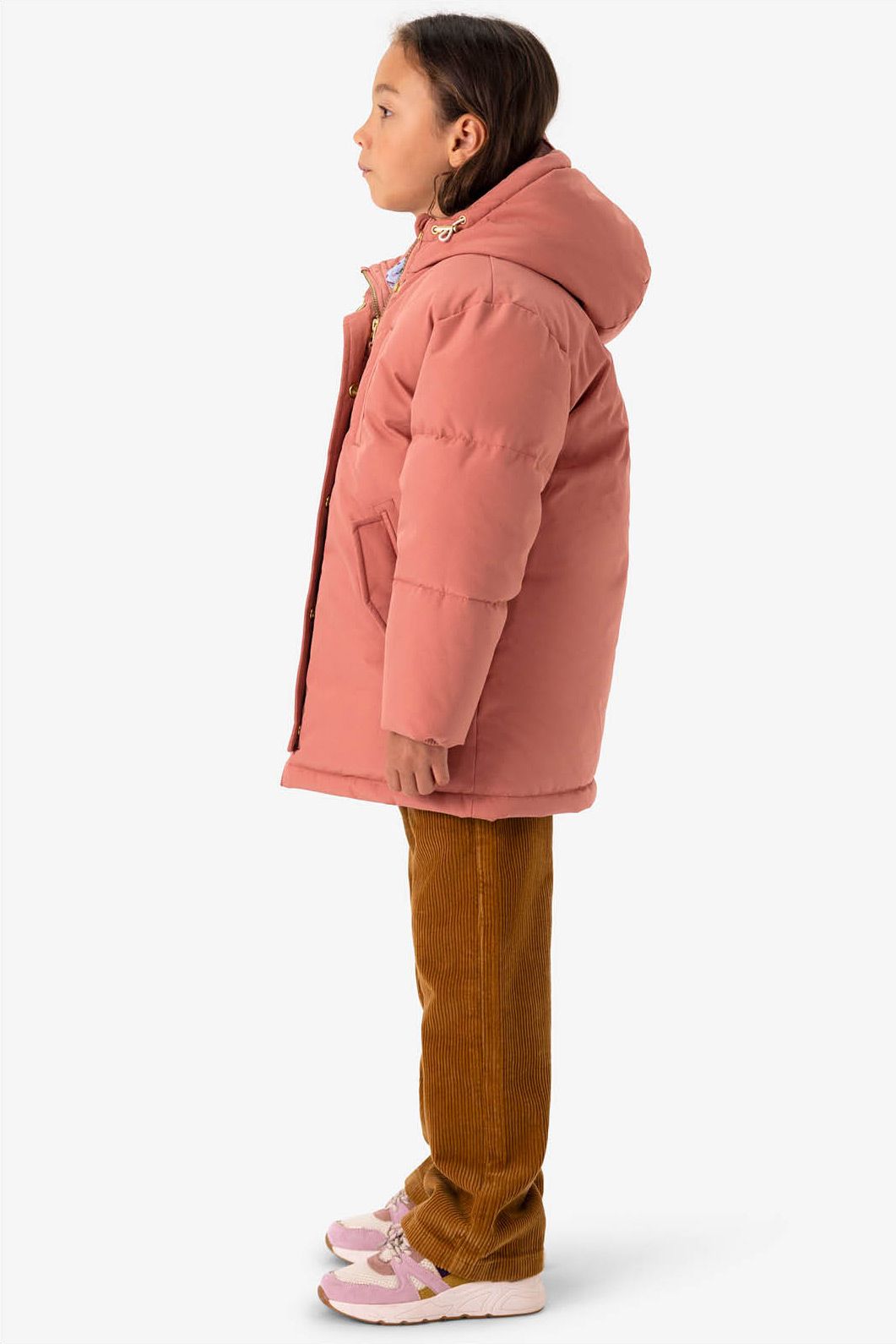 Roze technische parka jas