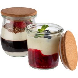 Couvercle pour bocal Weck, bois de hêtre, set de 12