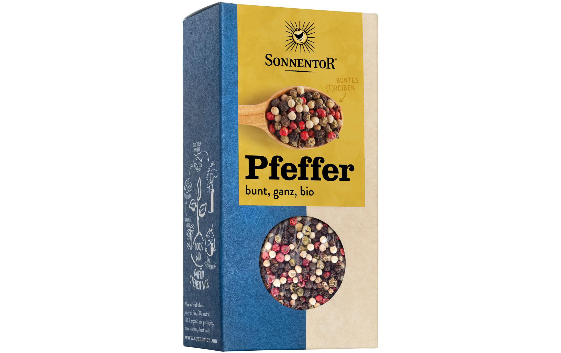 Gewürz Bio Pfeffer bunt und ganz 50 gBunte Pfefferkörner in Bio-Qualität