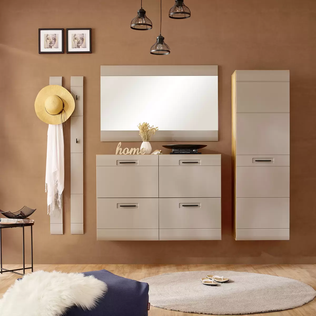 Garderobenspiegel Auris Grau