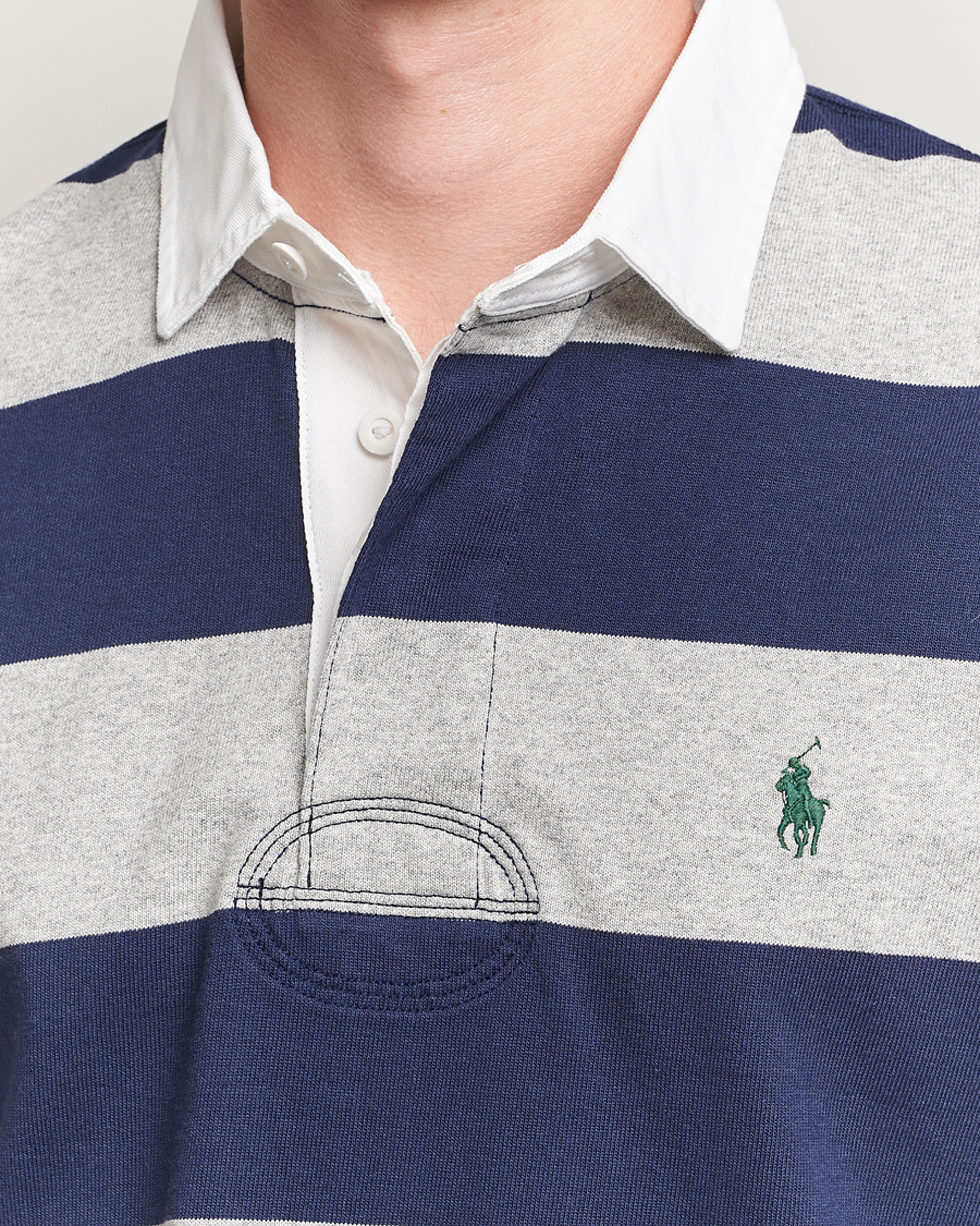 Polo Ralph Lauren Jersey Striped Rugger Navy/Andover Heather