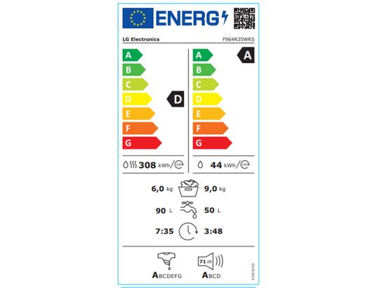 LG - Lave linge sechant Frontal F964R35WRS