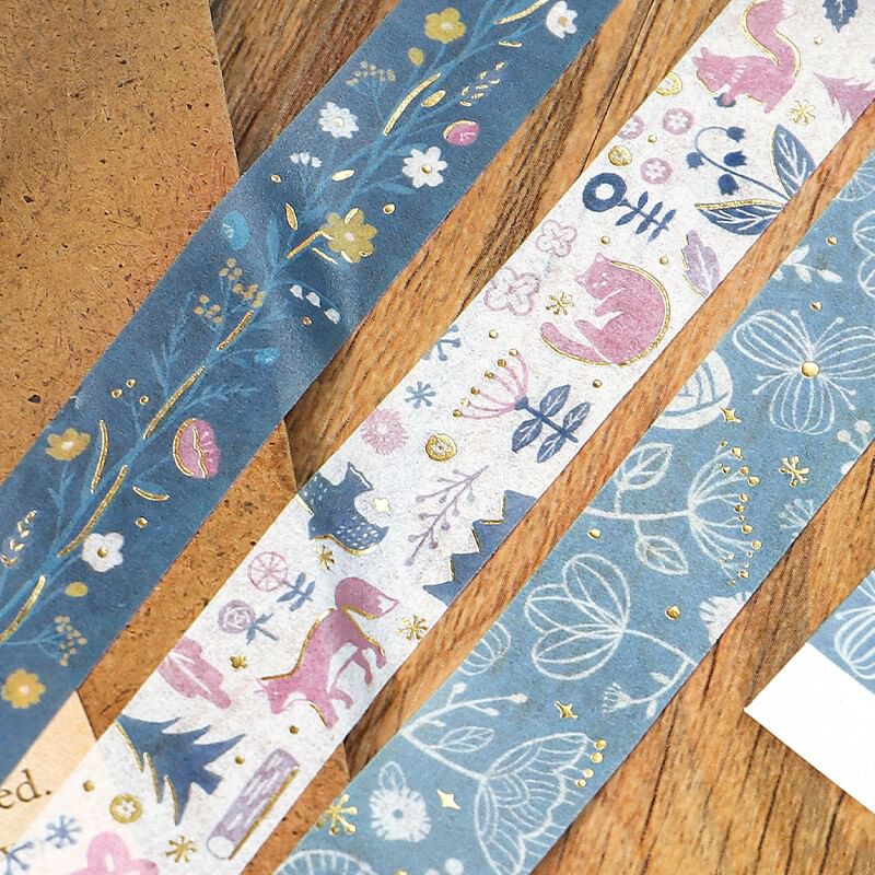MDS - BGM Masking Tape (Bloemen/Marineblauw)