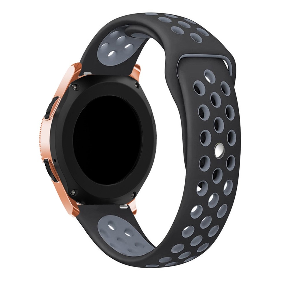 Samsung Galaxy Watch 3 (41mm) Silikon Armband Dual Color - Schwarz / Grau