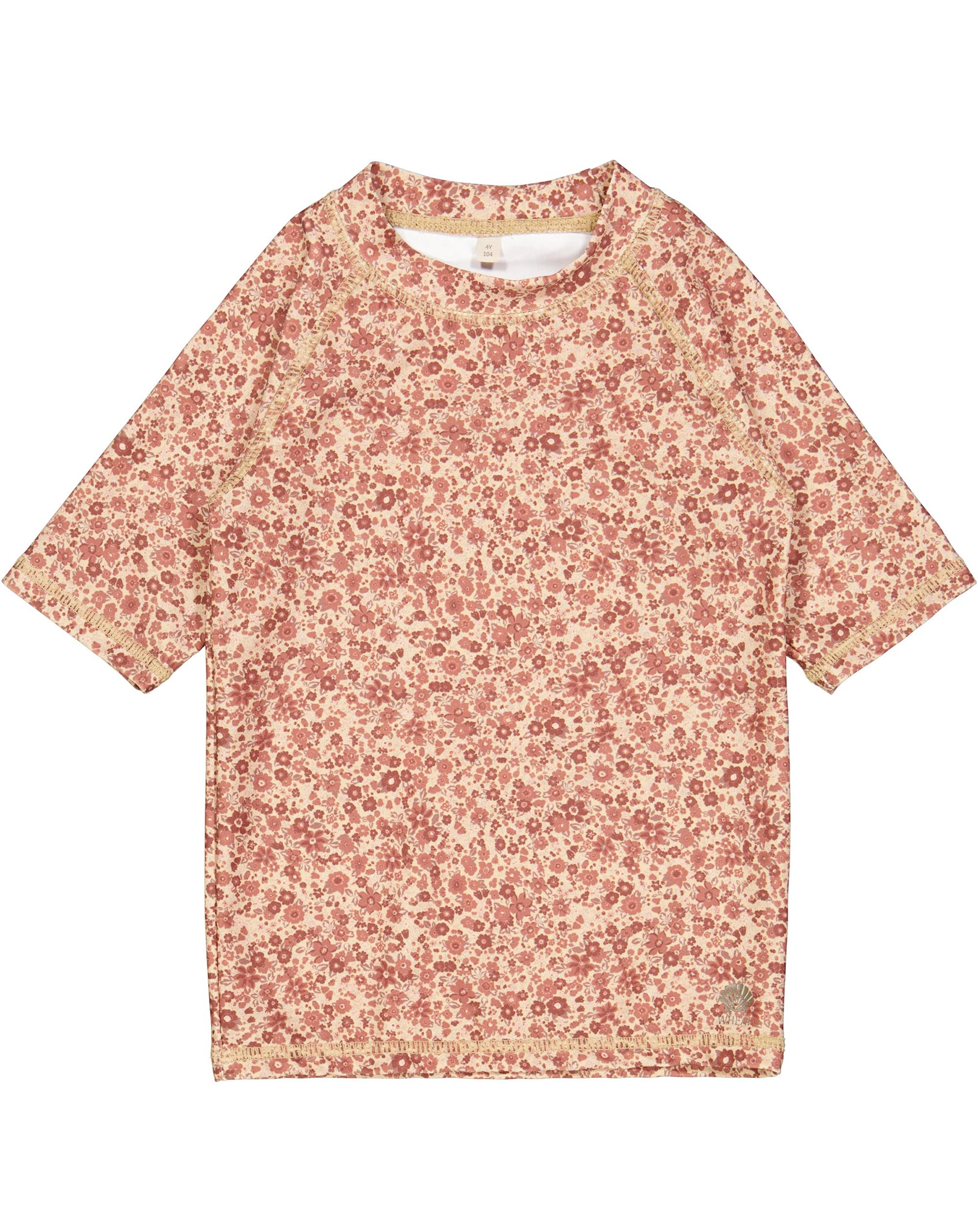 Kurzarm-Badeshirt JACKIE FLOWER in red