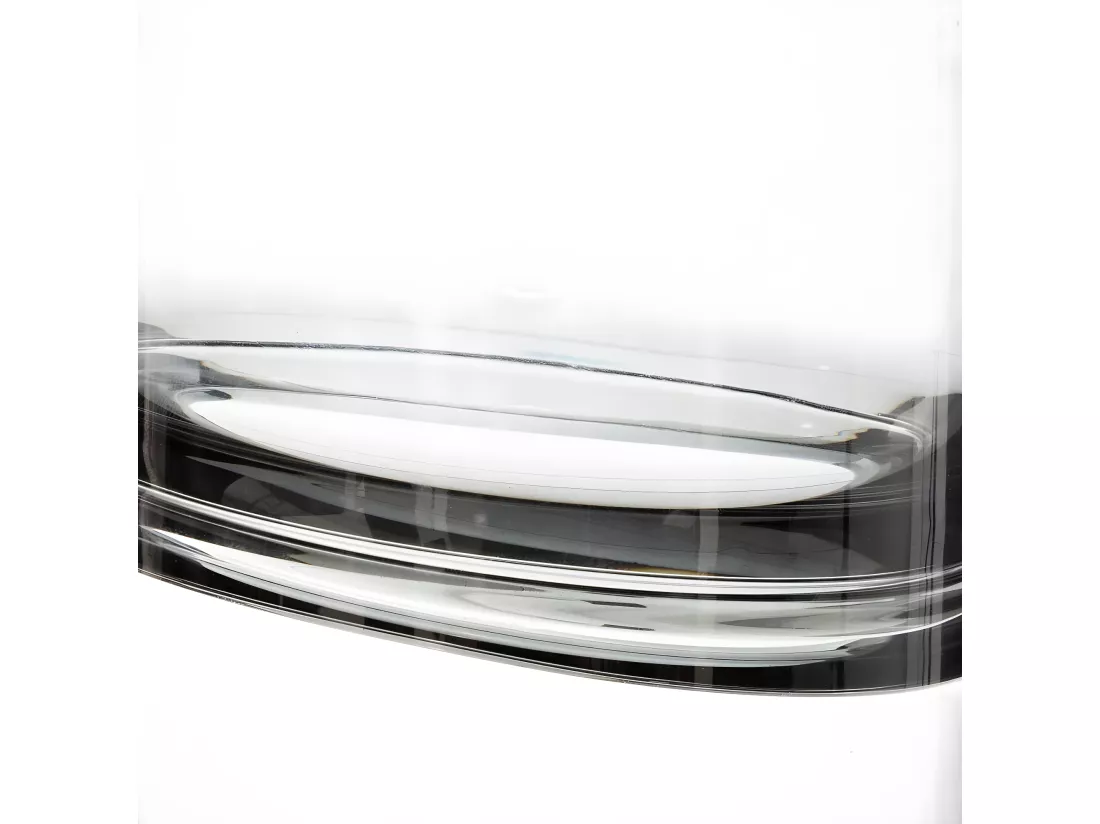 Vase Bouteille en Verre gris H 30 cm