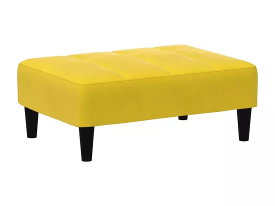 Repose-pied jaune 77x55x31 cm velours