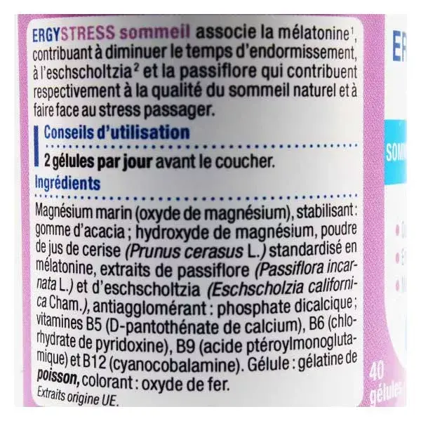 Nutergia Ergystress Sleep 40 cápsulas