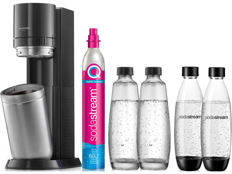 Sodastream Wassersprudler DUO Megapack XL Schwarz Design-Wassersprudler-Set