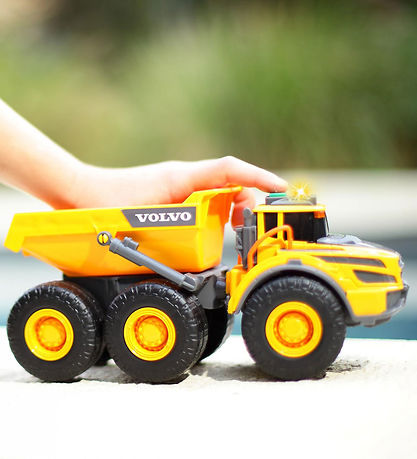 Dickie Toys Baufahrzeug - Knickgelenkter Volvo-Dumper - Licht/To