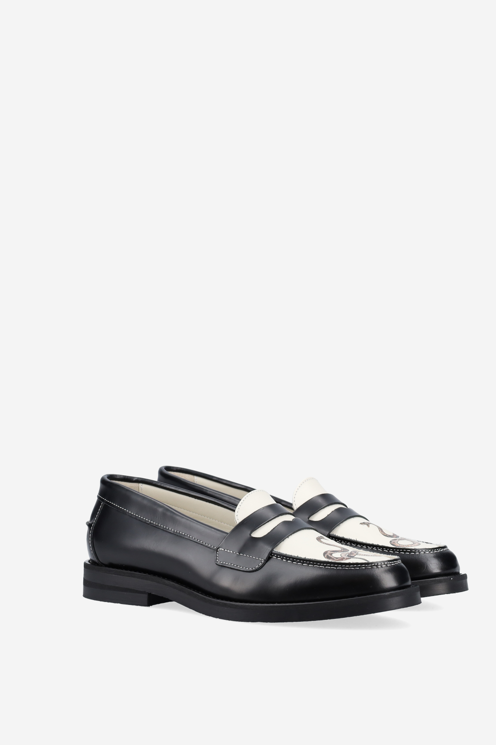 Wilde snake leather penny loafer