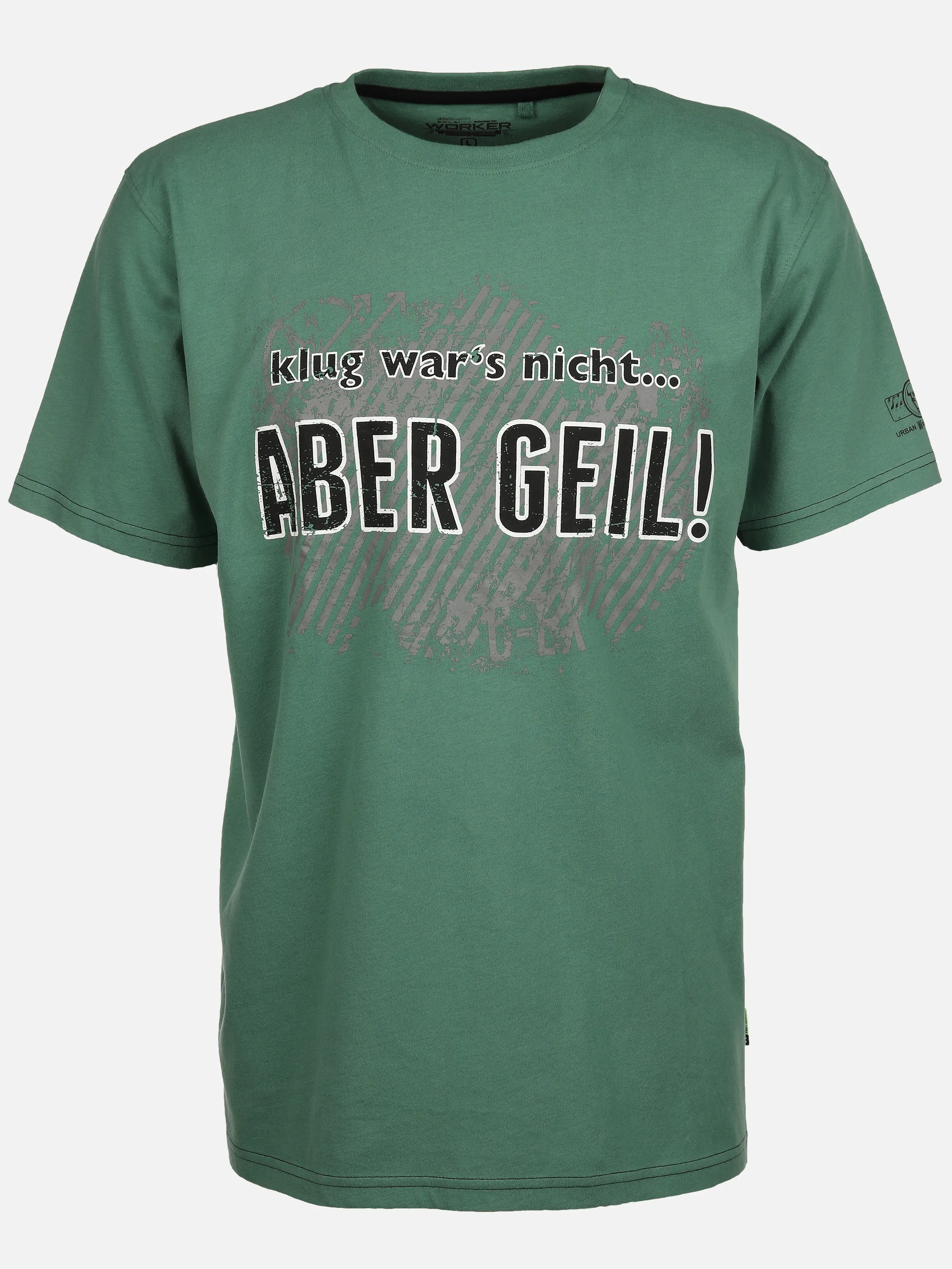 Herren Arbeitsshirt mit Frontspruch