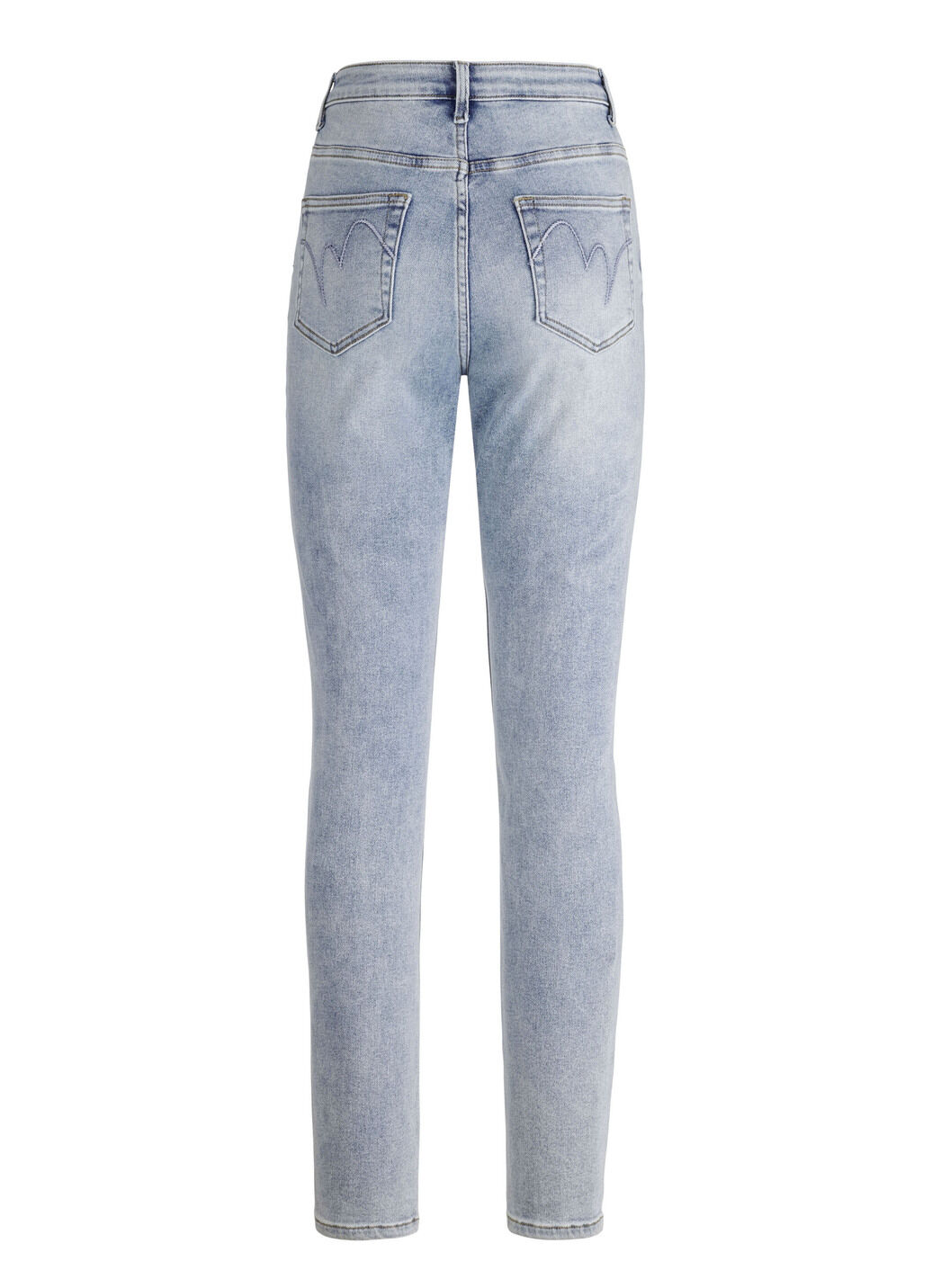 Jeans mit Strasszier und glänzenden Blütenmotiven