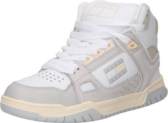 TOMMY JEANS Droid Mid Dames Hoge sneakers Leren Sneaker Dames Grijs