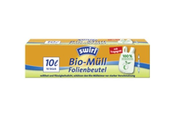SWIRL Abfallbeutel Biofolie mit Griff 10l Pack Rolle