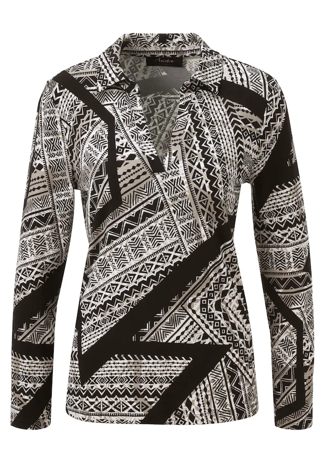 Aniston CASUAL Shirtbluse , mit grafischem Mustermix - jedes Teil ein Unikat - NEUE KOLLEKTION