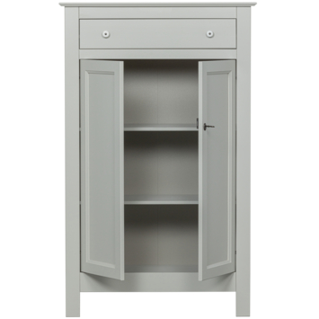 WOOOD meidenkast Eva mist grijs grenenhout 150 x 93 x 40 cm