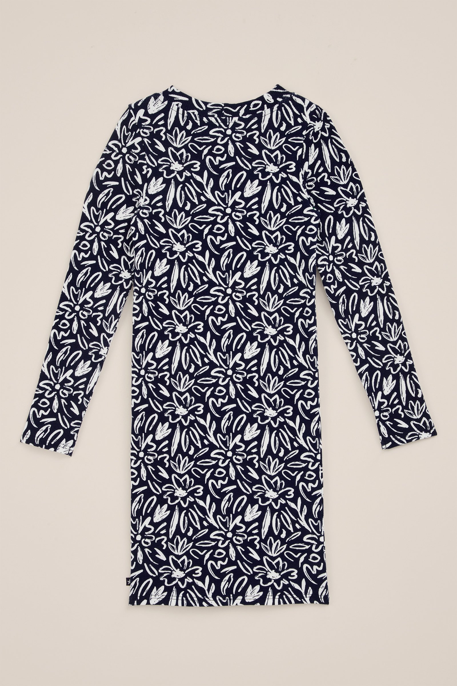 Meisjes jurk met dessin WE Fashion Donkerblauw