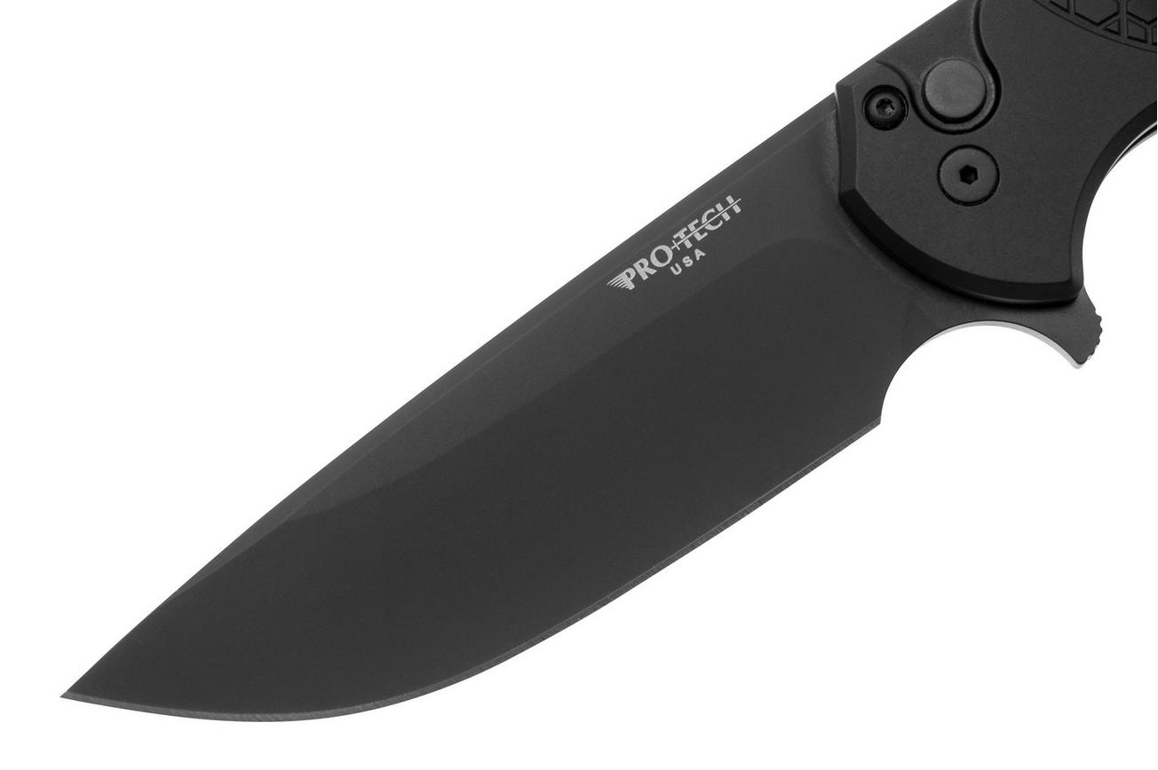 Pro-Tech Mordax MX106-GRIDLOCK, Black DLC MagnaCut, Textured Black Aluminum, zakmes