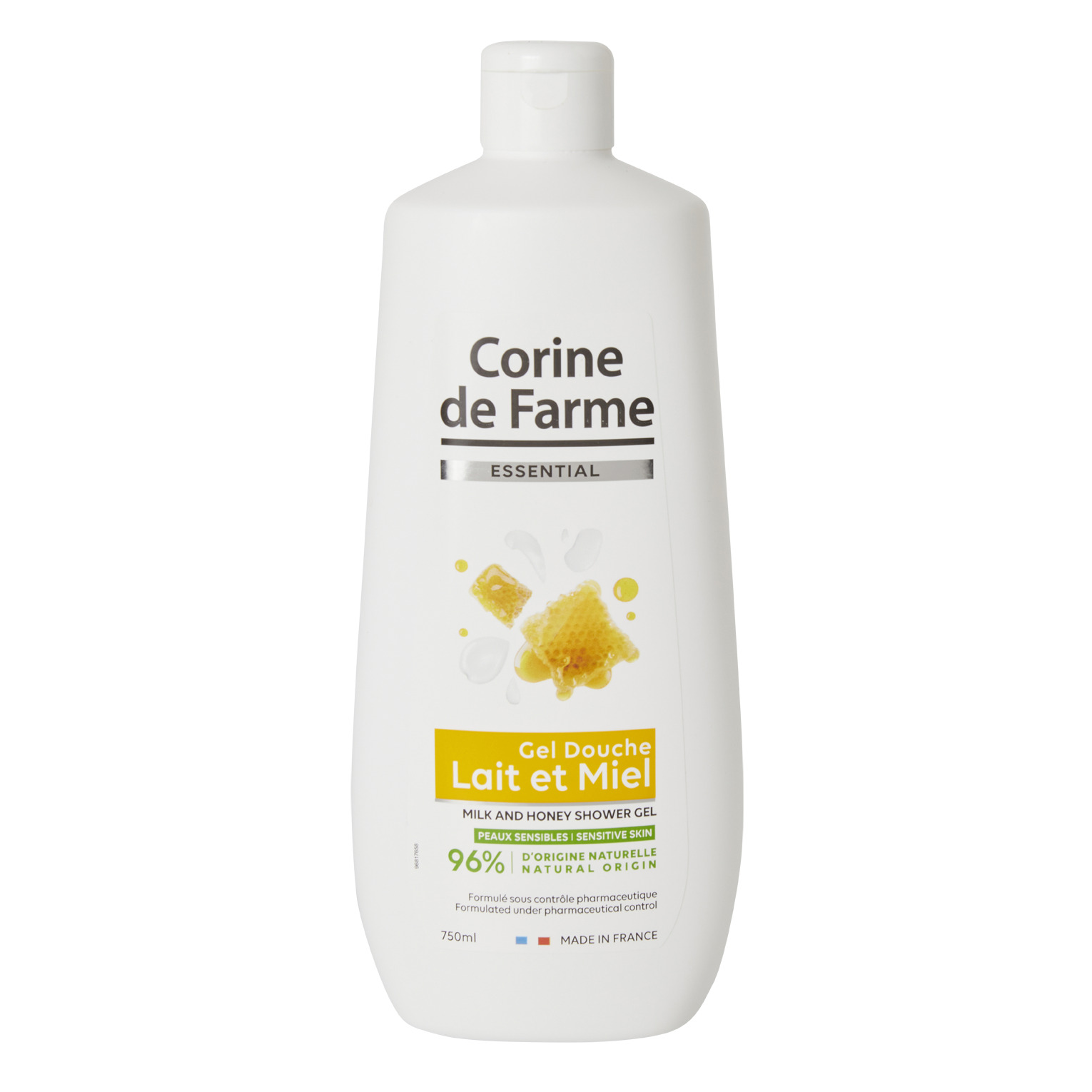 GEL BANHO CORINE DE FARME LEITE E MEL 750 ML