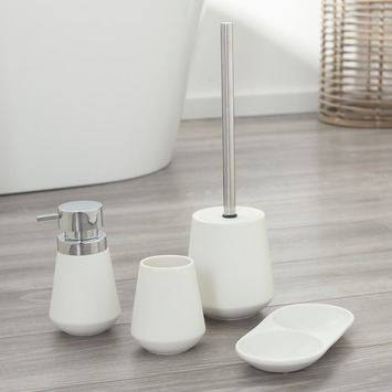 Sealskin Toiletborstelgarnituur Conical porcelein wit