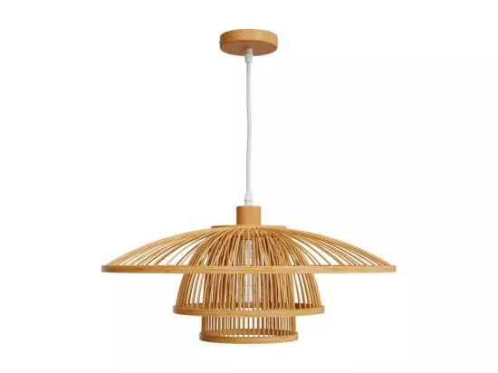 Suspension en bambou naturel et métal D50 cm - Mirabel