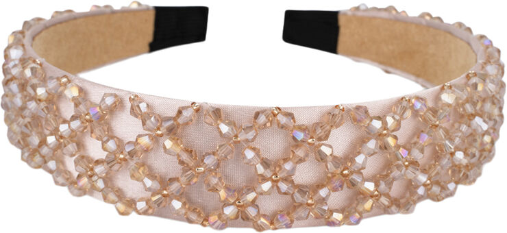 Sui Ava Sandy Crystal Headband Beige