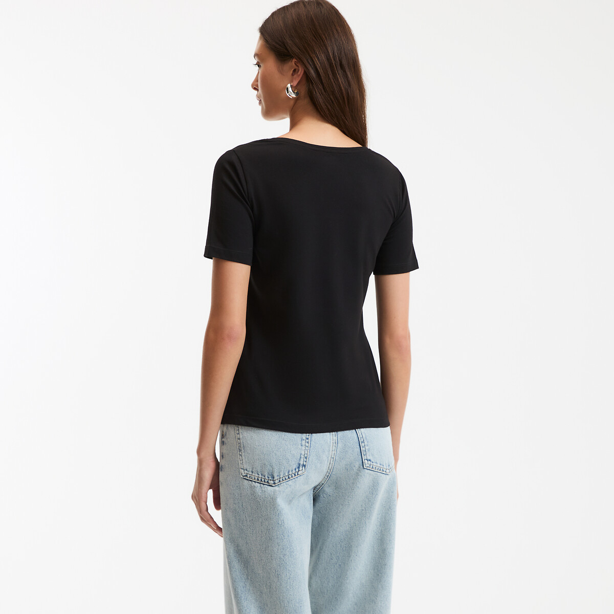 COLEÇÃO LA REDOUTE<br>Camiseta com gola redonda e mangas curtas