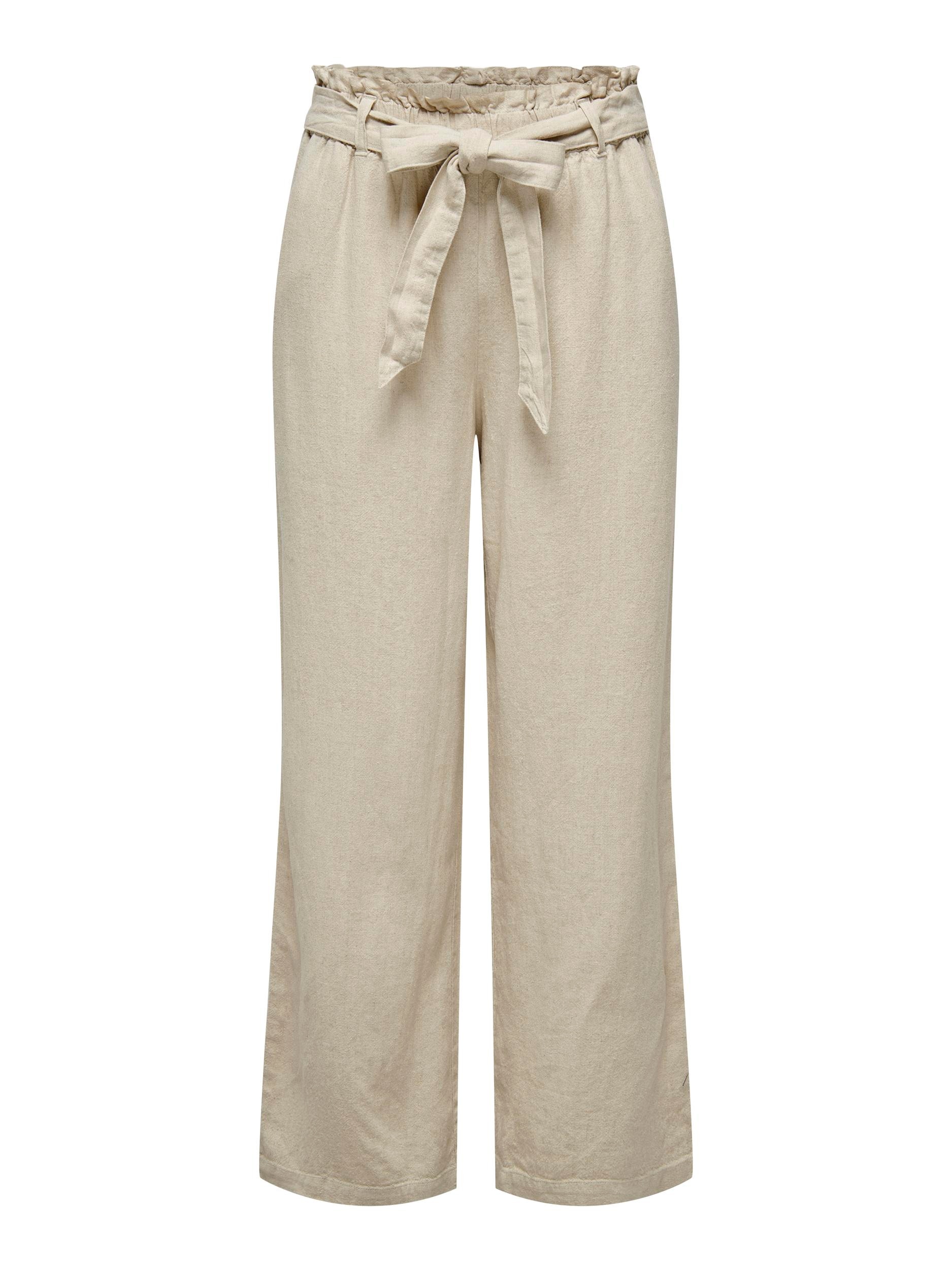 JDY Culotte »JDYSAY MW LINEN BELT PANT WVN NOOS«  Sommerhose mit Leinen