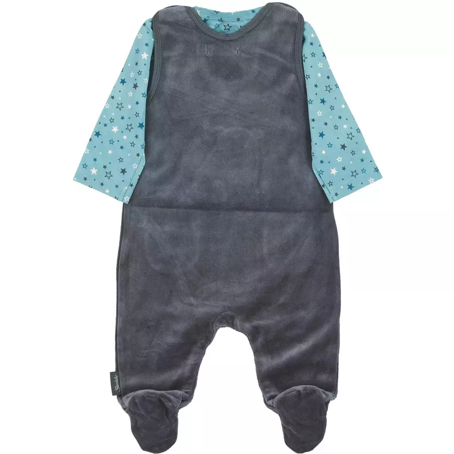 Sterntaler Strampler-Set Nicki Elia eisengrau