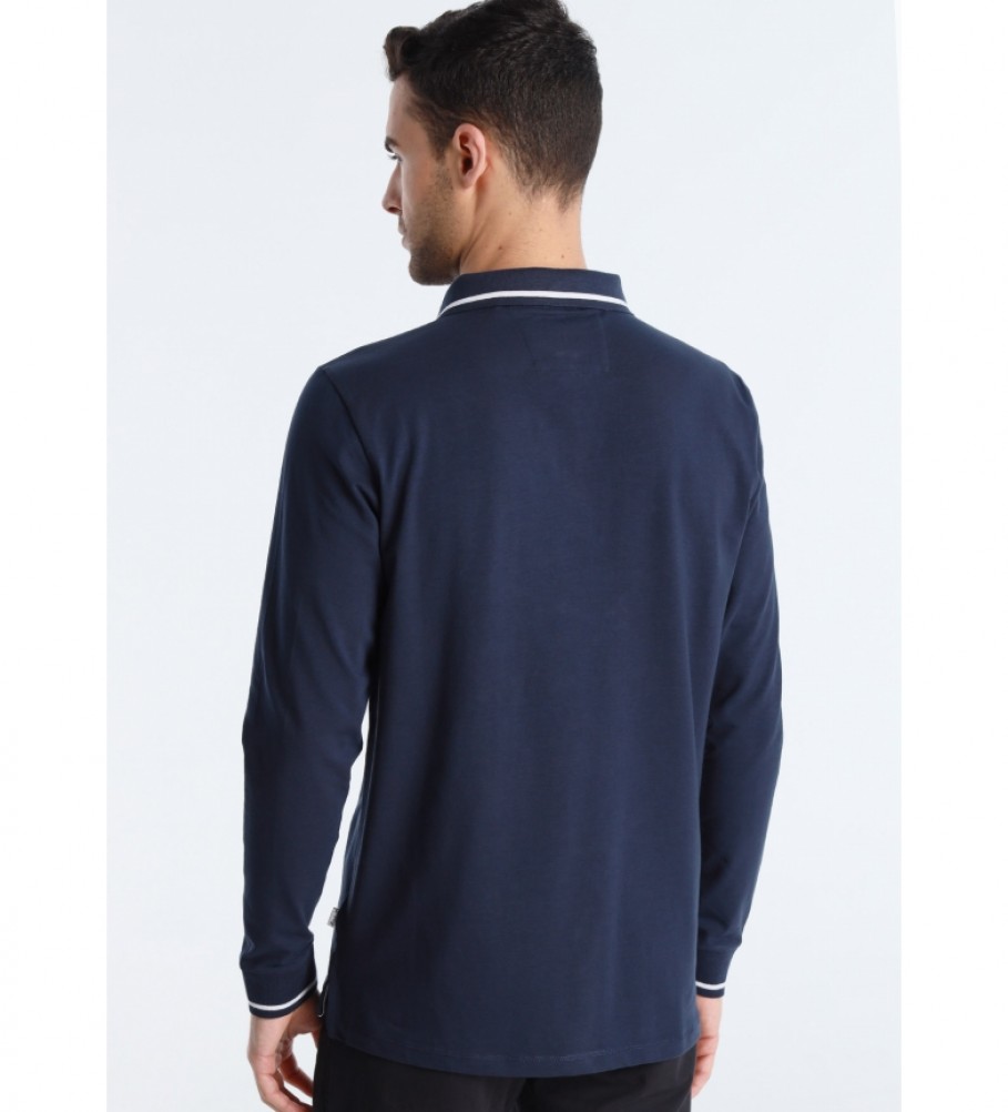 Polo Bendorff Jacquard Azul Marinho