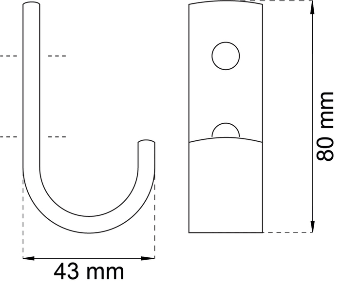 Habo frakkekrog sort 80 mm