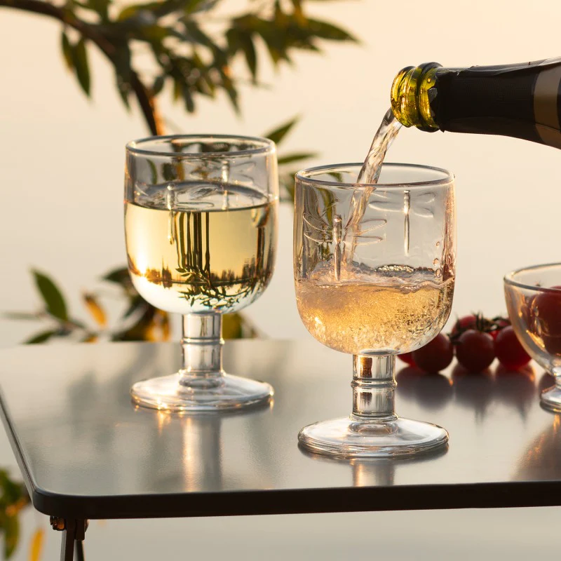 Lot de 6 verres à pied, LIBELLULES La Rochère