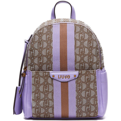 Liu Jo - Mochila jacquard con logotipo Marrón